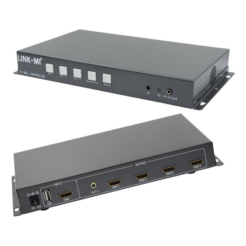 2X2 کنترل کننده دیوار ویدئو پشتیبانی HDMI USB ورودی سیگنال 1080P برای تبلیغات