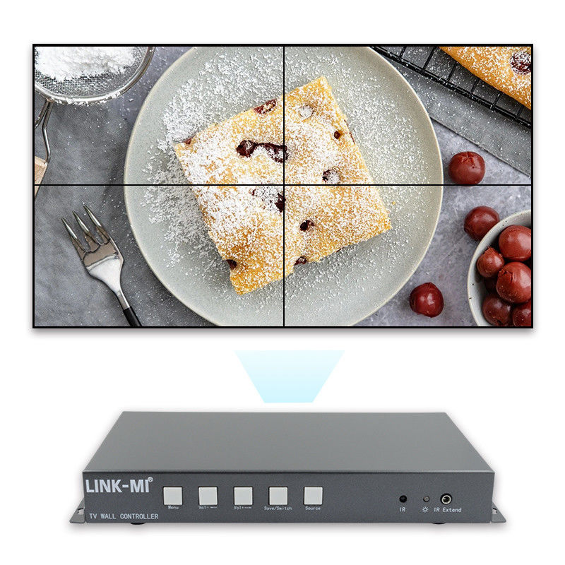 2X2 کنترل کننده دیوار ویدئو پشتیبانی HDMI USB ورودی سیگنال 1080P برای تبلیغات