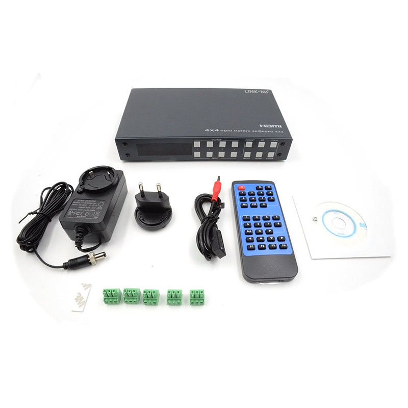 4x4 HDMI ماتریس آنالوگ و استخراج صوتی SPDIF 4K TCP/IP Web GUI Control