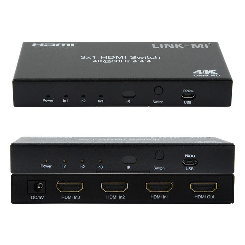 3X1 HDMI 2.0 سوئیچ Hd متریکس سوئیچ 3 X 1 HDMI سوئیچ 3 پورت HDMI سوئیچ 1080P 20m