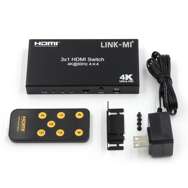 3X1 HDMI 2.0 سوئیچ Hd متریکس سوئیچ 3 X 1 HDMI سوئیچ 3 پورت HDMI سوئیچ 1080P 20m