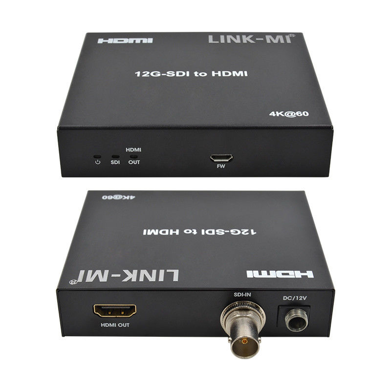 12G 6G 3G SDI به HDMI پشتیبانی از کنورتر ویدیویی YUV4:2۲ تا ۱۲۰ متری
