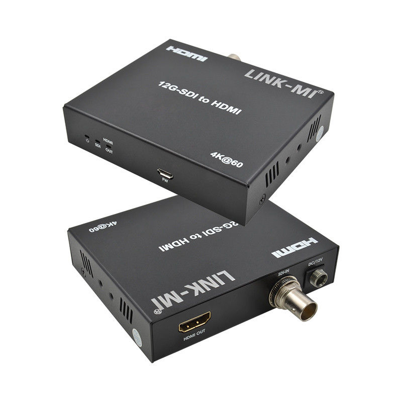 12G 6G 3G SDI به HDMI پشتیبانی از کنورتر ویدیویی YUV4:2۲ تا ۱۲۰ متری