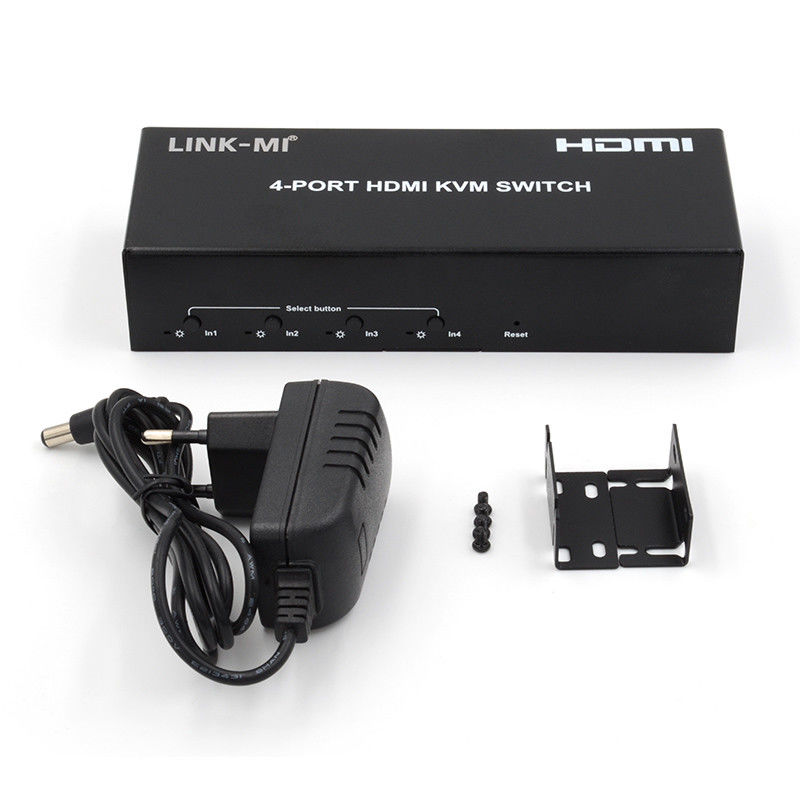 4 پورت KVM سوئیچ HDMI 4K 30Hz Hot Keys سوئیچ خودکار بدون تاخیر سوئیچ USB