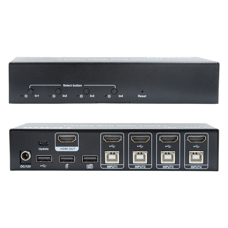 4 پورت KVM سوئیچ HDMI 4K 30Hz Hot Keys سوئیچ خودکار بدون تاخیر سوئیچ USB