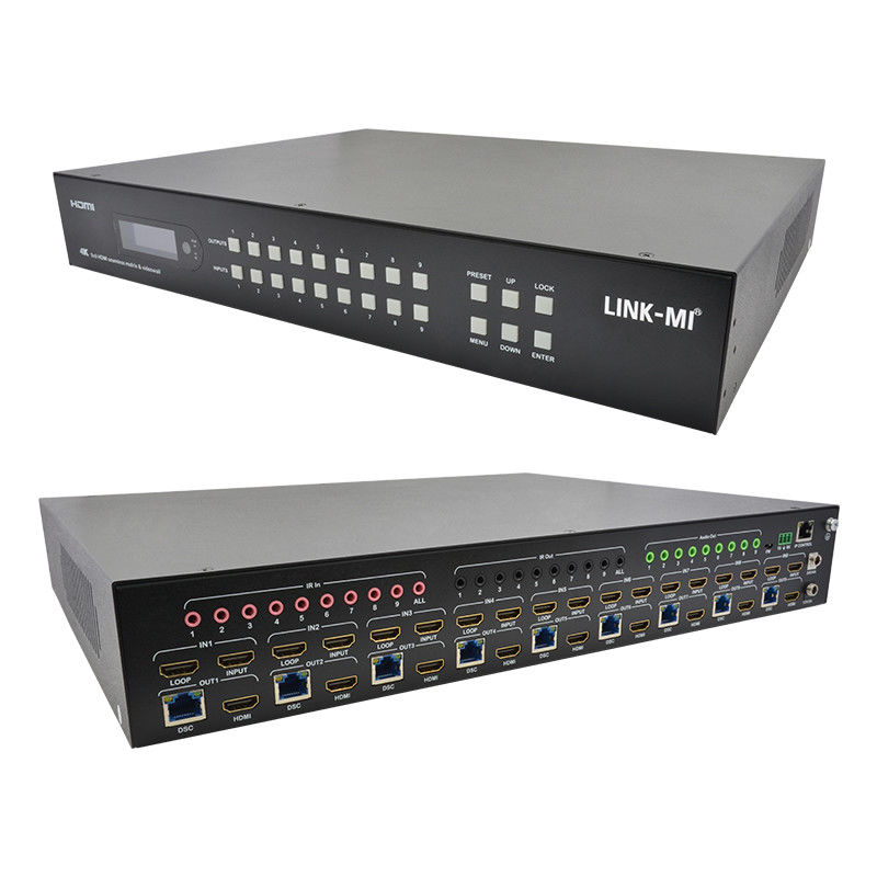 9x9 70M پردازنده دیواری ویدئویی HDMI Hdmi Splitter 3x3 4K HDMI Matrix Extender