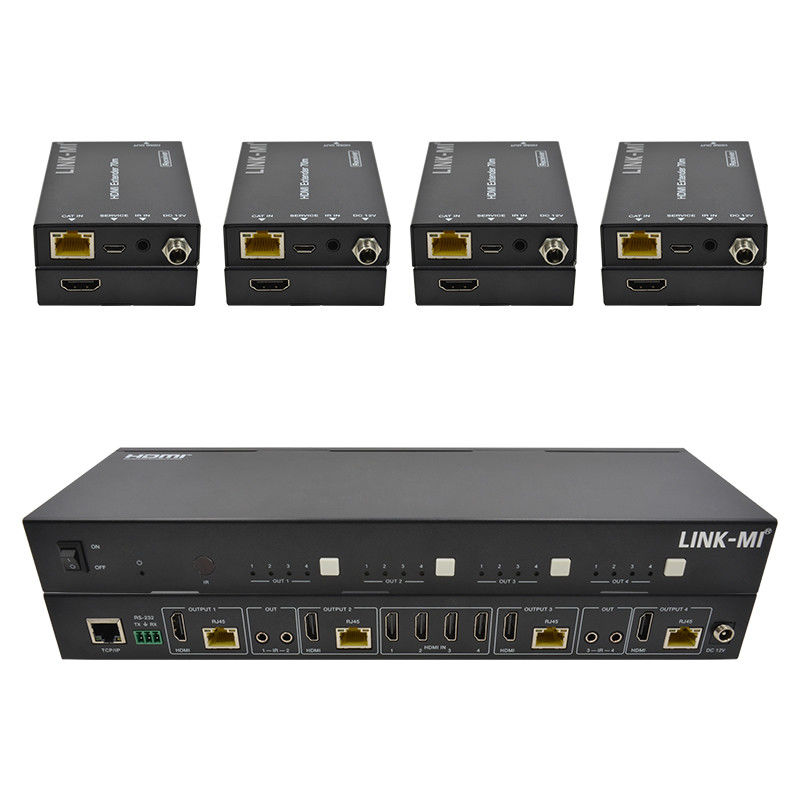 70M 4X4 ماتریس HDMI با تابع ماتریس IR 18Gbps 4K@60Hz HDMI 2.0b POC