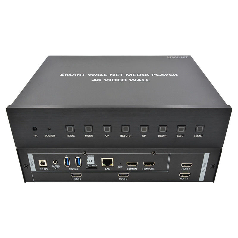 HDMI 2X2 4K Video Wall Controller Media Player پردازنده دیواری تلویزیون برای 4 تلویزیون