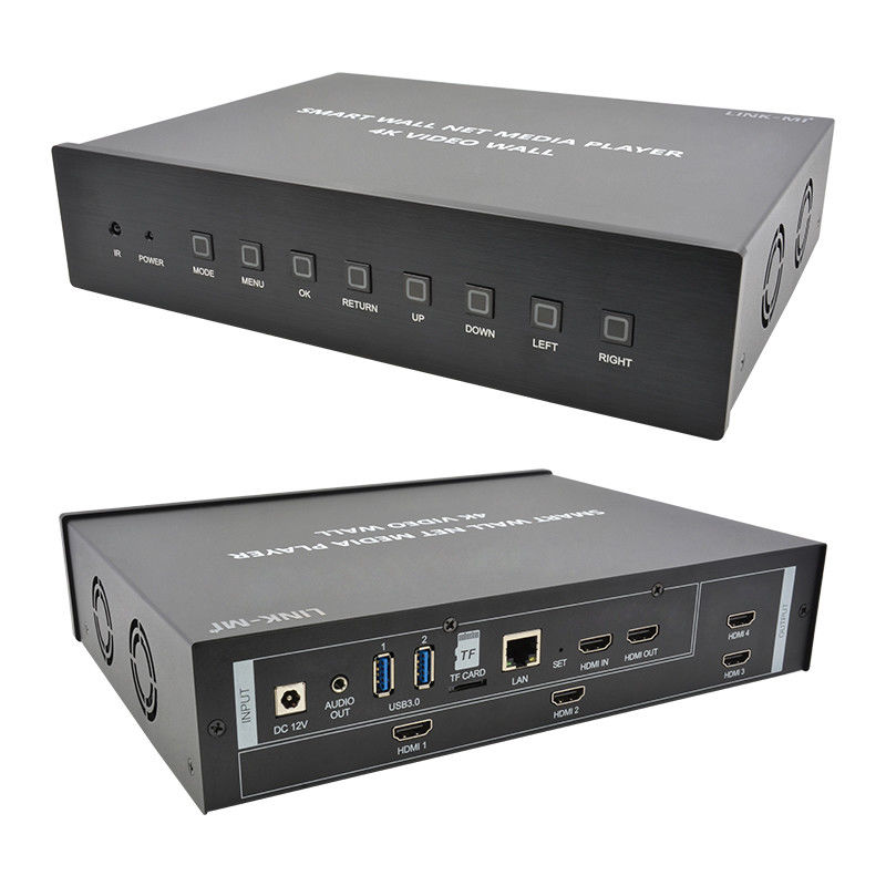 HDMI 2X2 4K Video Wall Controller Media Player پردازنده دیواری تلویزیون برای 4 تلویزیون