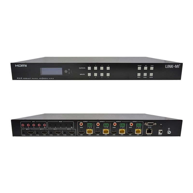 70m 4x4 HDMI سوئیچ ماتریکس صوتی با 4 HDMI Loop Out برای سوئیچ ویدیویی 4 پورت