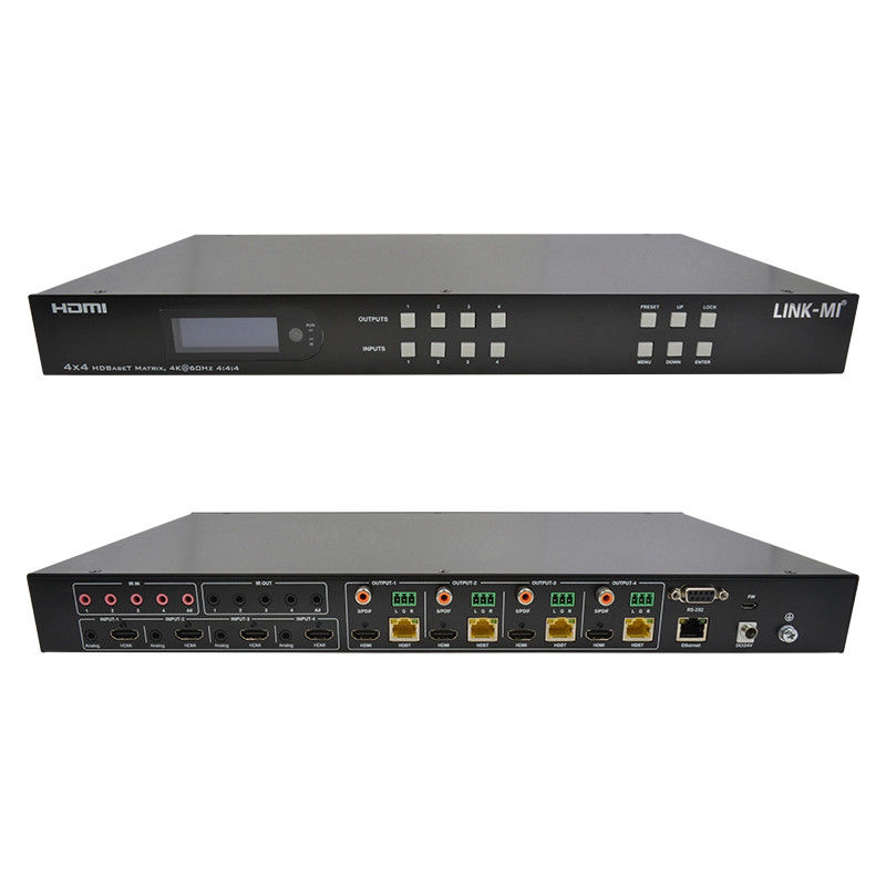 70m 4x4 HDMI سوئیچ ماتریکس صوتی با 4 HDMI Loop Out برای سوئیچ ویدیویی 4 پورت
