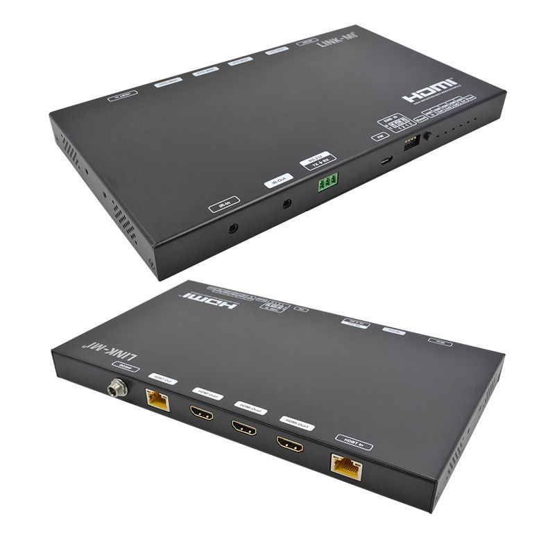 HDMI Extender 70M AV Over IP با HDMI Loop Out IR RS232 برای تکرار ویدیو 4K60Hz