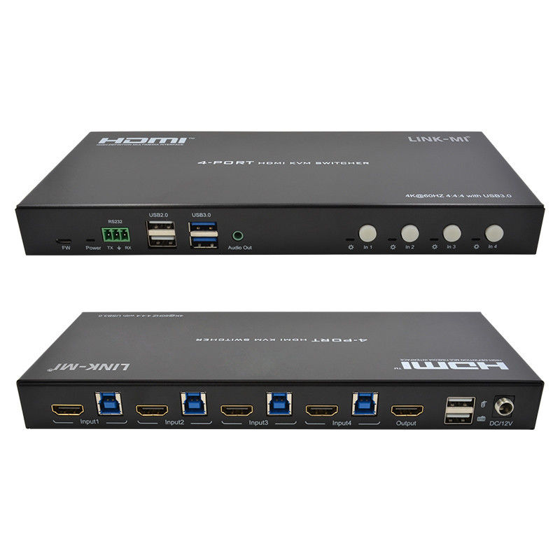4 پورت شبکه HDMI2.0 KVM سوئیچ تا 4K 60Hz 18Gbps