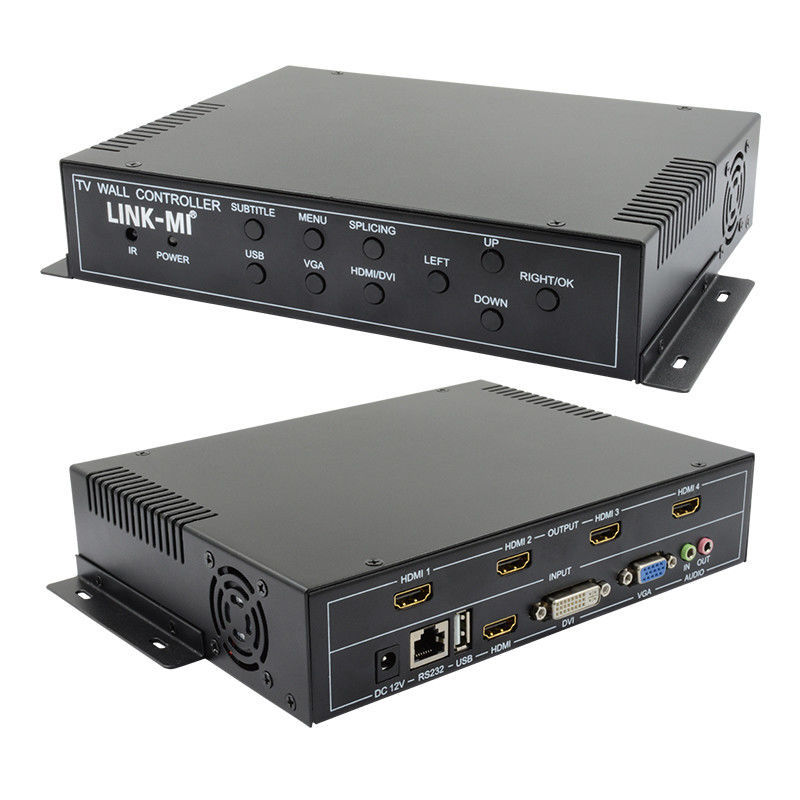 2X2 کنترل کننده دیوار ویدئویی HDMI پشتیبانی 1X4 1X3 1X2 جعبه اسپلایس تلویزیون برای 4 صفحه نمایش