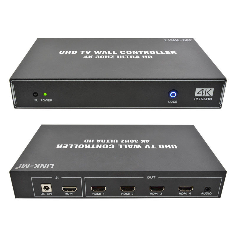1X4 1X3 1X2 4K Video Wall Controller 30Hz 4 کانال HDMI تلویزیون ویدیو دیوار پردازنده 2x2