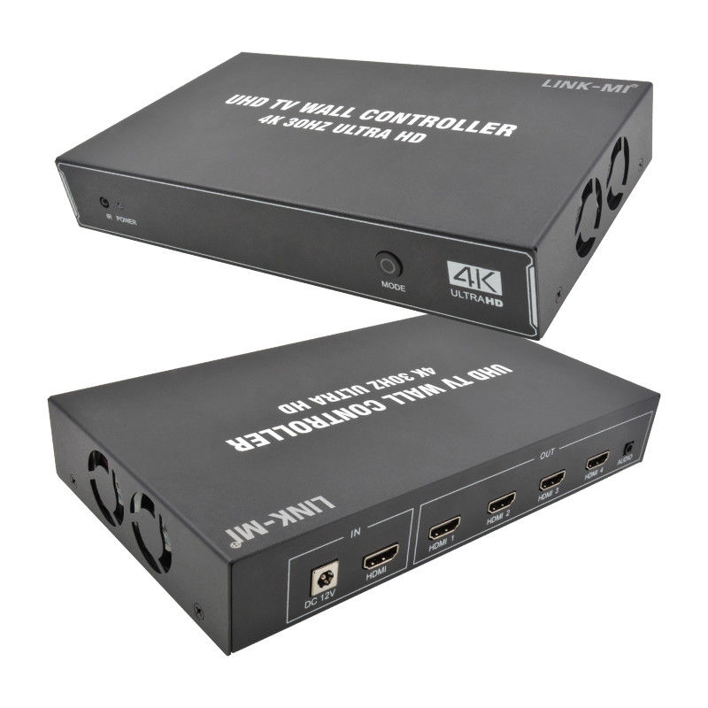 1X4 1X3 1X2 4K Video Wall Controller 30Hz 4 کانال HDMI تلویزیون ویدیو دیوار پردازنده 2x2