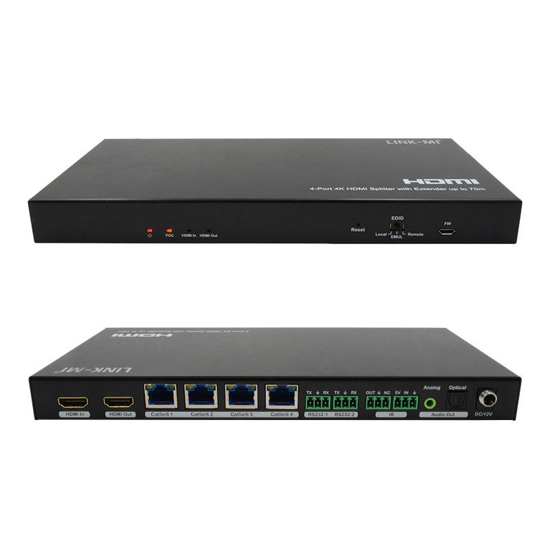 70M 1x4 4K HDMI Splitter Extender با استخراج صوتی 1x4 Hdmi Splitter over Cat6