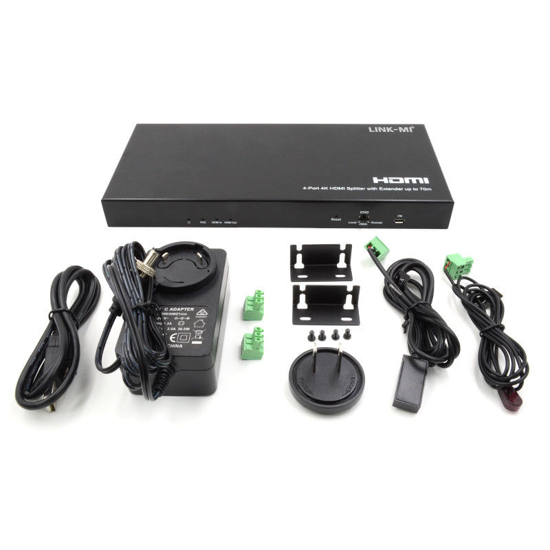 70M 1x4 4K HDMI Splitter Extender با استخراج صوتی 1x4 Hdmi Splitter over Cat6