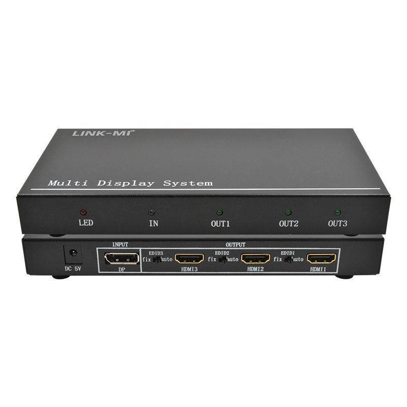 5760x1080 UHD 1X3 کنترل کننده دیوار ویدیو پردازنده چند صفحه نمایش Splicer 1 DP در 3 HDMI Out