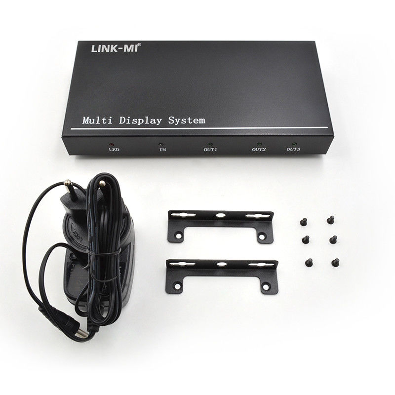 5760x1080 UHD 1X3 کنترل کننده دیوار ویدیو پردازنده چند صفحه نمایش Splicer 1 DP در 3 HDMI Out