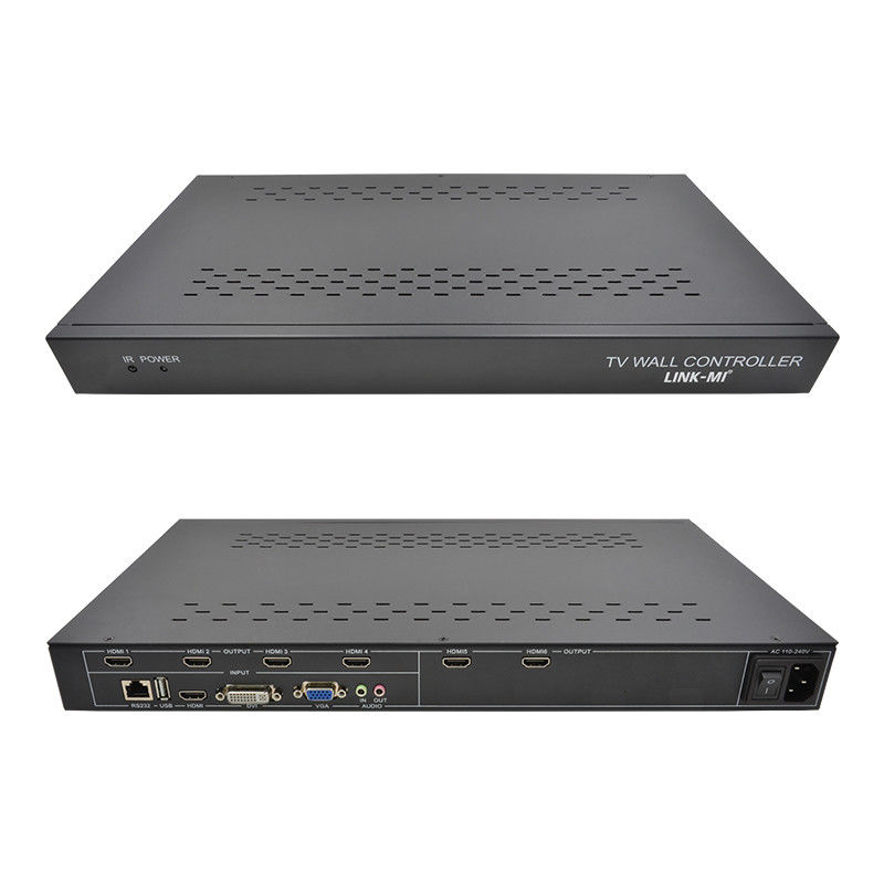 کنترل کننده دیواری 6 کانال HDMI 2X3 LED کنترل کننده دیواری برای 6 تلویزیون اسپلایس