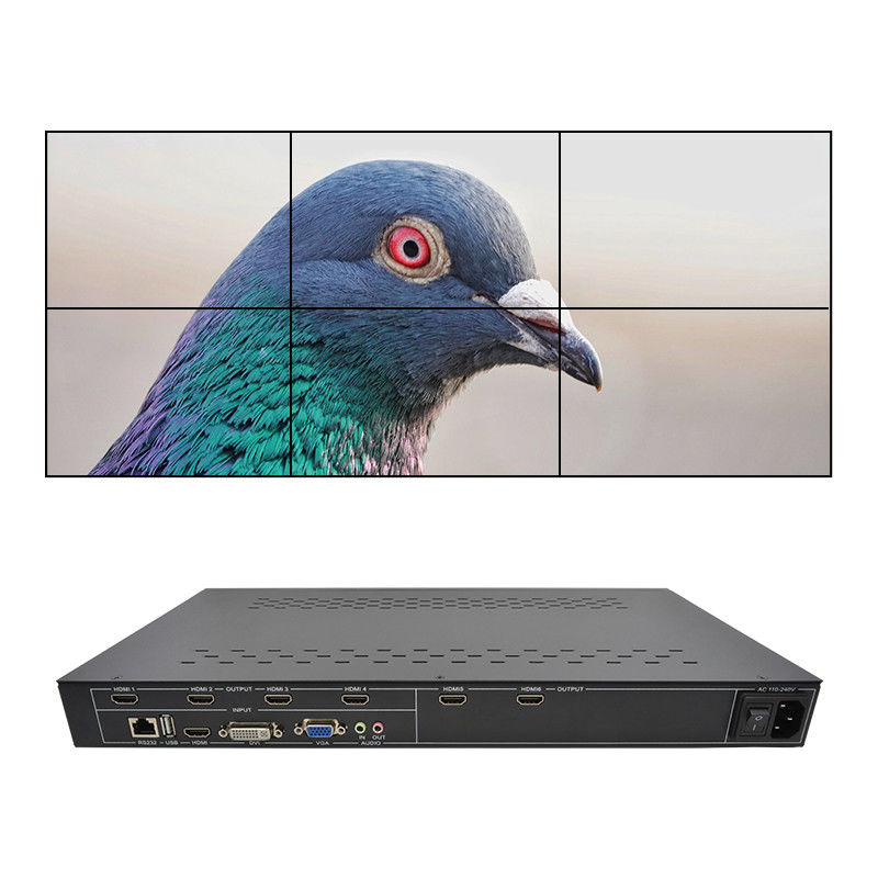 کنترل کننده دیواری 6 کانال HDMI 2X3 LED کنترل کننده دیواری برای 6 تلویزیون اسپلایس