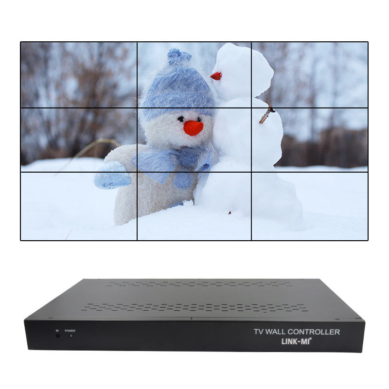 9 کانال HDMI Video Wall Controller 3X3 زوم زیرنویس های چند صفحه ای کنترل کننده برای تبلیغات