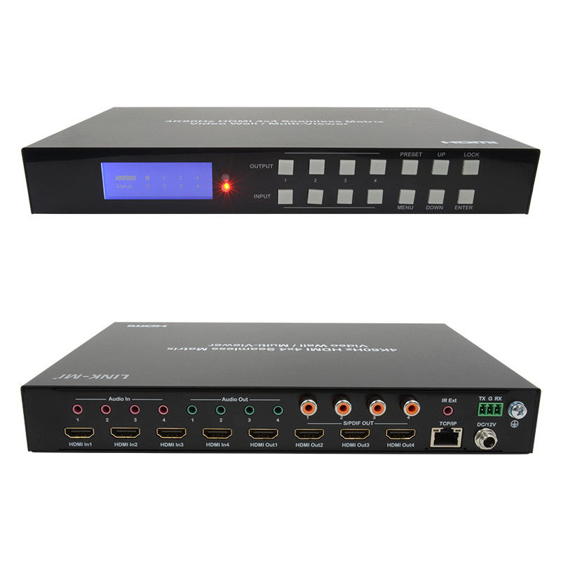 60Hz 4X4 4K Video Wall Controller 4X1 2x2 TV Wall Controller سوئیچ متریکسی بی سیم