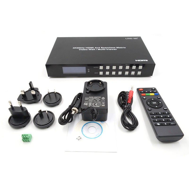 60Hz 4X4 4K Video Wall Controller 4X1 2x2 TV Wall Controller سوئیچ متریکسی بی سیم