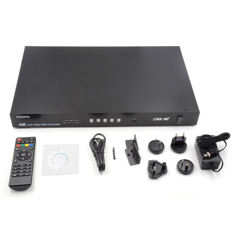 Ultra HD 4K Video Wall Controller HDMI DP 3x3 پردازنده دیواری ویدیویی VGA USB Type-C