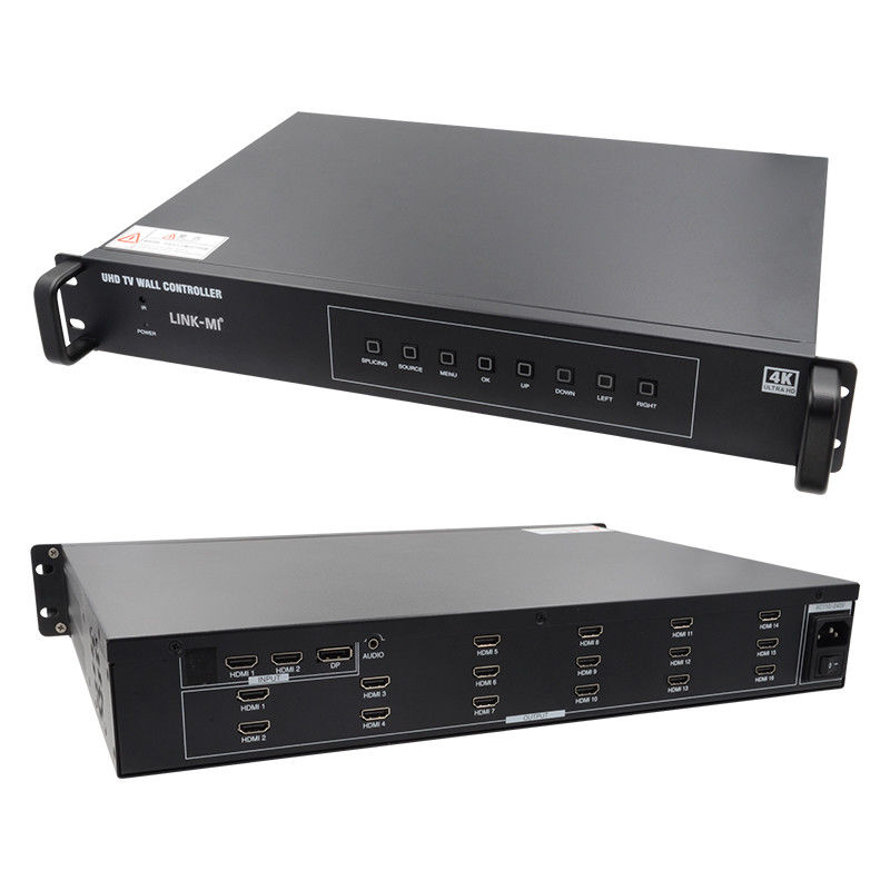 4K 4X4 HDMI Video Wall Controller 16 خروجی HDMI چرخش تصویر پردازنده دیواری ویدیویی