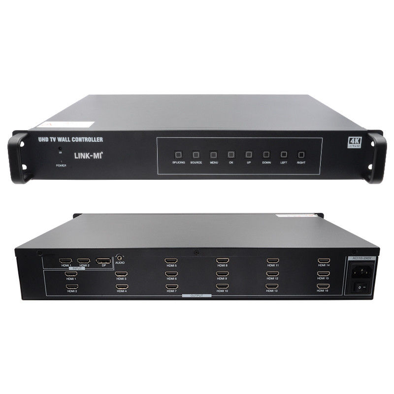 4K 4X4 HDMI Video Wall Controller 16 خروجی HDMI چرخش تصویر پردازنده دیواری ویدیویی