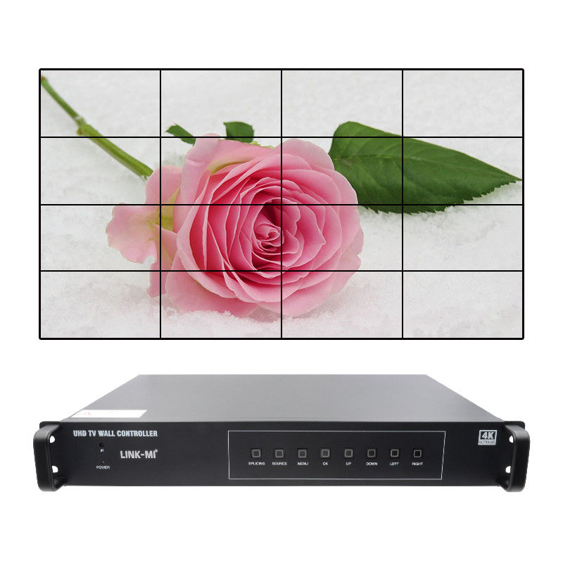 4K 4X4 HDMI Video Wall Controller 16 خروجی HDMI چرخش تصویر پردازنده دیواری ویدیویی