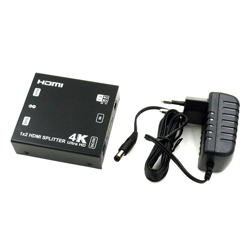 1X2 4K HDMI Extender Splitter پشتیبانی از 4K2K EDID 3D 2 پورت Video Splitter