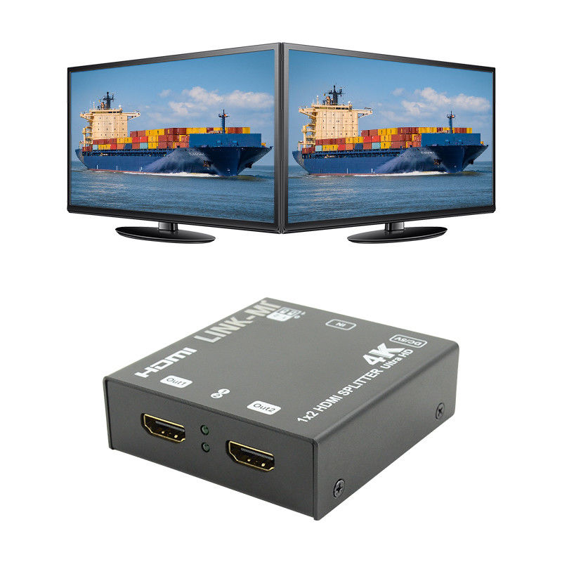 1X2 4K HDMI Extender Splitter پشتیبانی از 4K2K EDID 3D 2 پورت Video Splitter