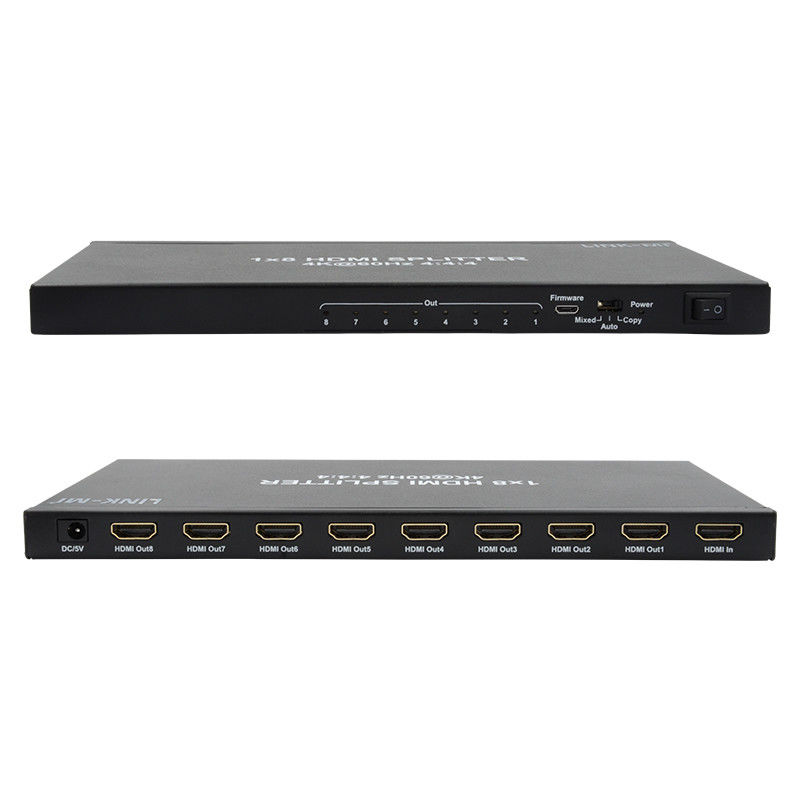 1/8 4K HDMI Splitter 1 In 8 Out 60Hz 3D 18G Video Audio Splitter برای 8 صفحه نمایش