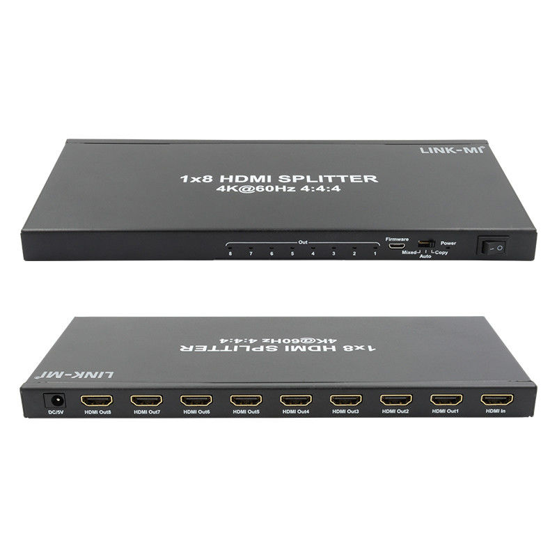1/8 4K HDMI Splitter 1 In 8 Out 60Hz 3D 18G Video Audio Splitter برای 8 صفحه نمایش