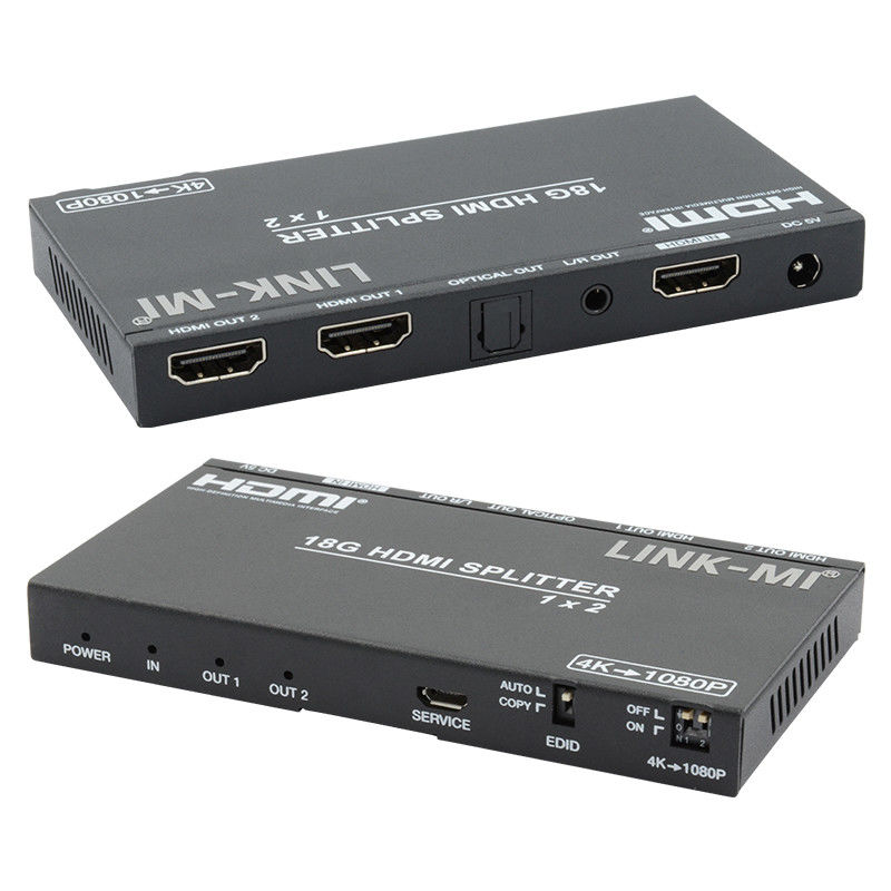 4K 2.0b 2 پورت HDMI Splitter 4 HDCP 2.2COPY AUTO EDID Hdmi صوتی و ویدیویی استخراج