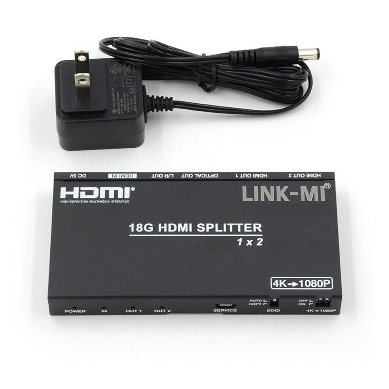 4K 2.0b 2 پورت HDMI Splitter 4 HDCP 2.2COPY AUTO EDID Hdmi صوتی و ویدیویی استخراج