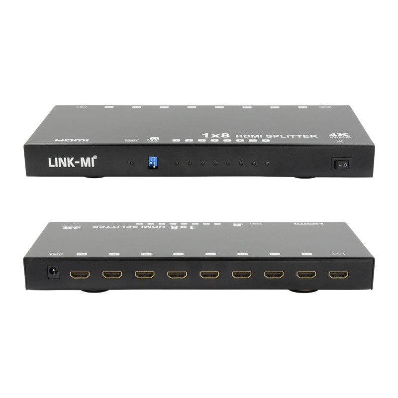 8 پورت 4K HDMI Splitter Video Splitter 3d EDID 1 در 8 Out Duplicator برای 8 تلویزیون