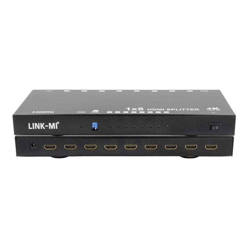 8 پورت 4K HDMI Splitter Video Splitter 3d EDID 1 در 8 Out Duplicator برای 8 تلویزیون