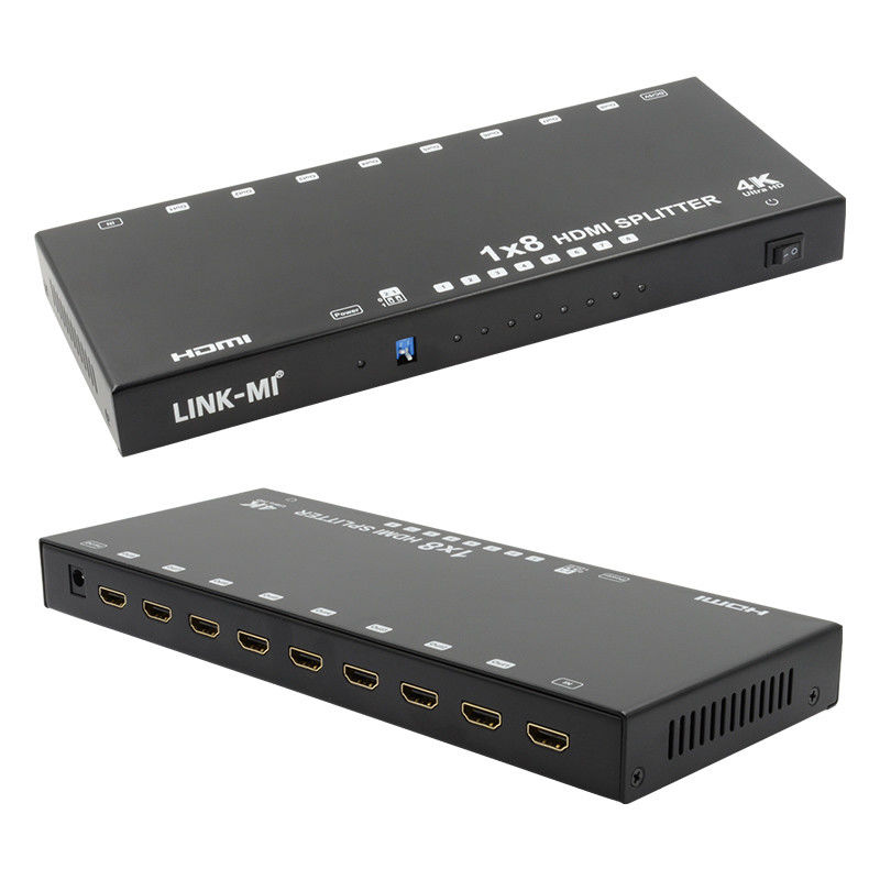 8 پورت 4K HDMI Splitter Video Splitter 3d EDID 1 در 8 Out Duplicator برای 8 تلویزیون