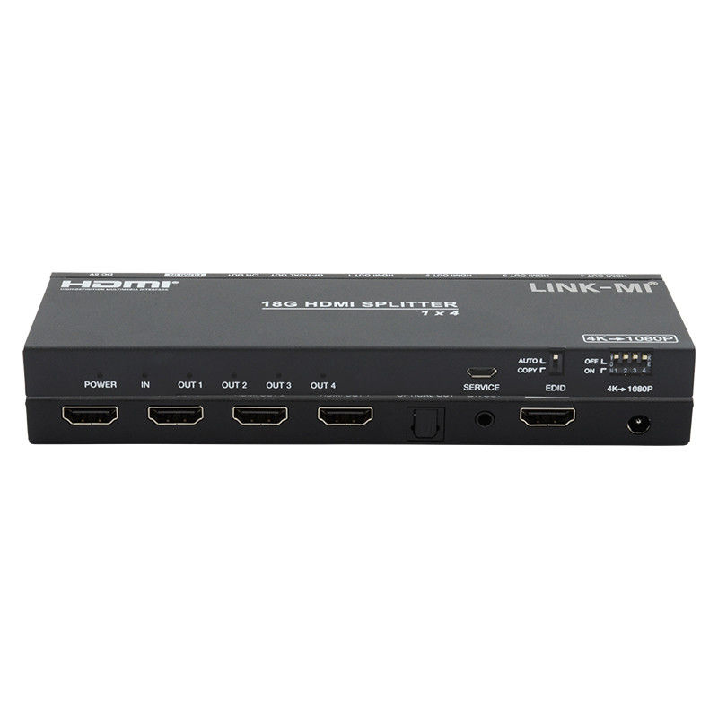 4K 1X4 Multi HDMI Splitter EDID آنالوگ نوری HDMI2.0b 4 پورت Video Splitter