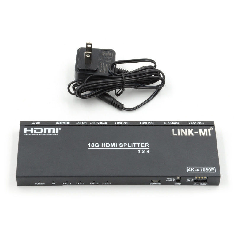 4K 1X4 Multi HDMI Splitter EDID آنالوگ نوری HDMI2.0b 4 پورت Video Splitter