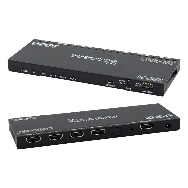 4K 1X4 Multi HDMI Splitter EDID آنالوگ نوری HDMI2.0b 4 پورت Video Splitter