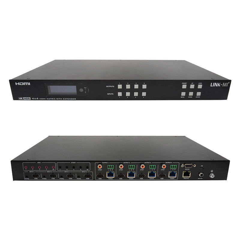 70m 4x4 HDMI Matrix Extender با 4 HDMI Loop Out 4K HDMI Matrix Switch