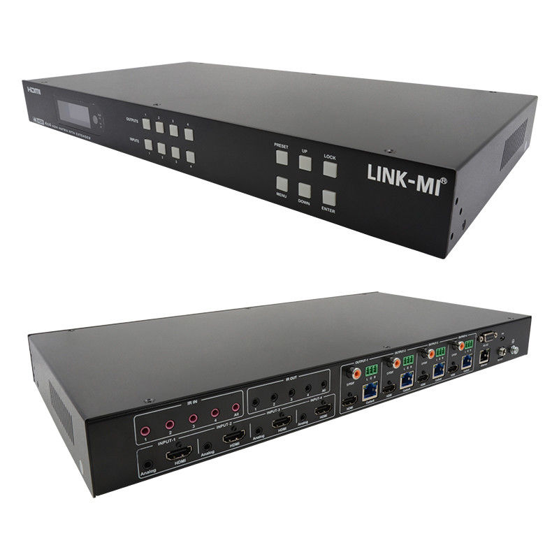 70m 4x4 HDMI Matrix Extender با 4 HDMI Loop Out 4K HDMI Matrix Switch