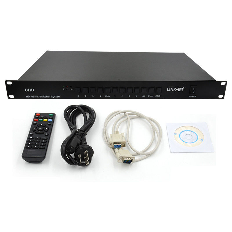 4X4 HDMI Matrix Switcher System 4K HDMI Video Switch پشتیبانی از RS232 TCP/IP