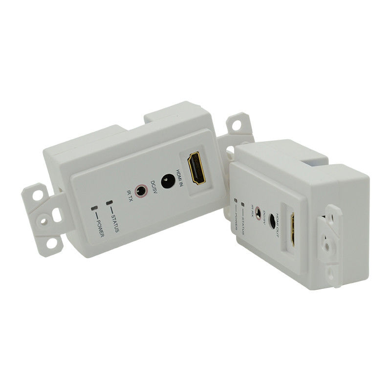 60m HDMI Wall Plate Extender Over Single Cat5e Cat 6 به Hdmi Extender پشتیبانی از 3D IR