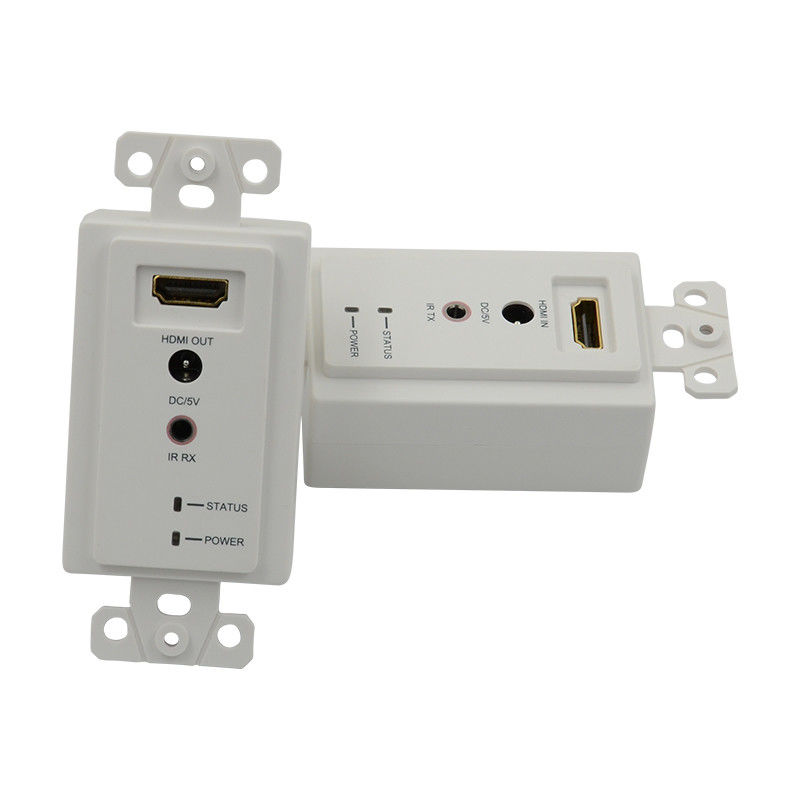 60m HDMI Wall Plate Extender Over Single Cat5e Cat 6 به Hdmi Extender پشتیبانی از 3D IR